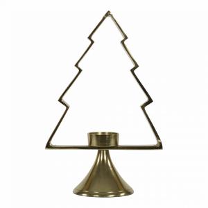 Kerstboom Windlicht Aurum goud 30 cm hoog